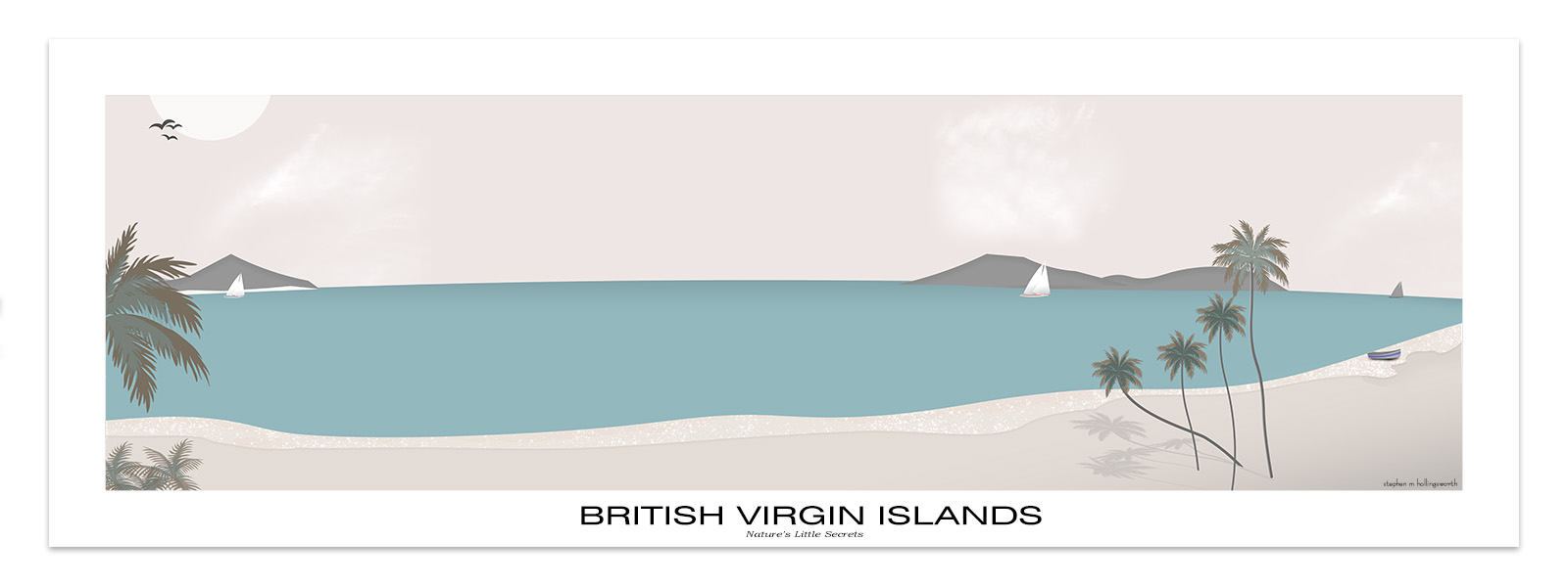 BVI Map Travel Poster