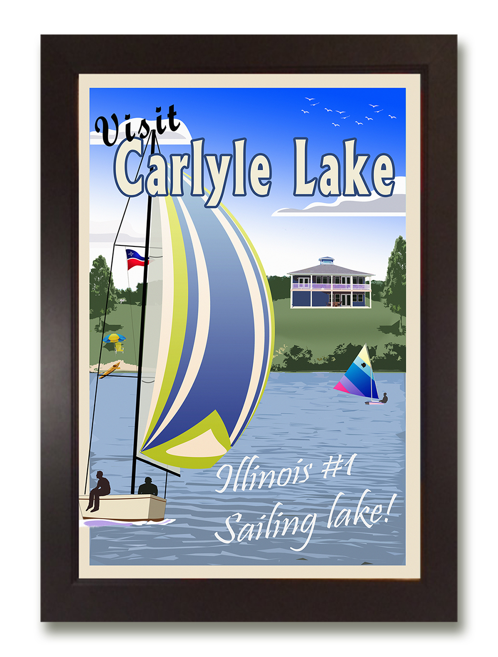Carlyle Lake Travel Poster