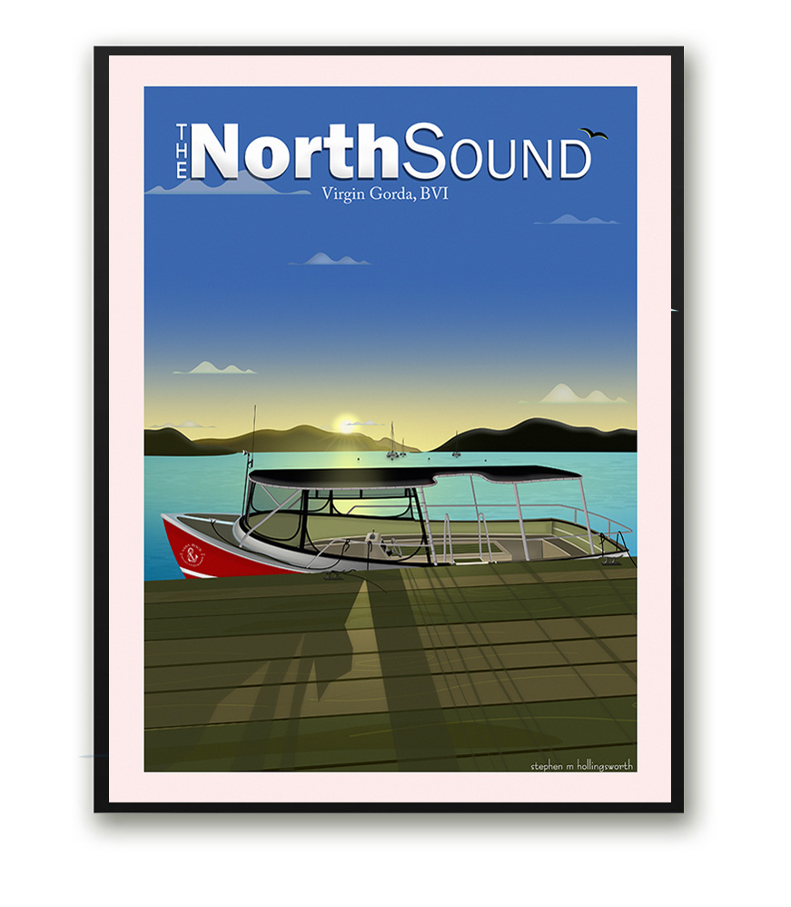 The North Sound BVI Travel Poster