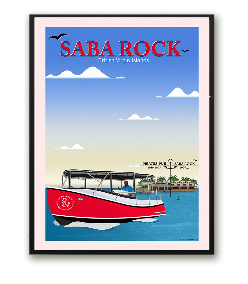 Saba Rock Travel Poster